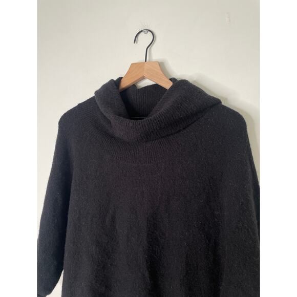 Anthropologie Pilcro Wool Poncho Sweater Size XS Black Cowl Neck - Picture 3 of 8